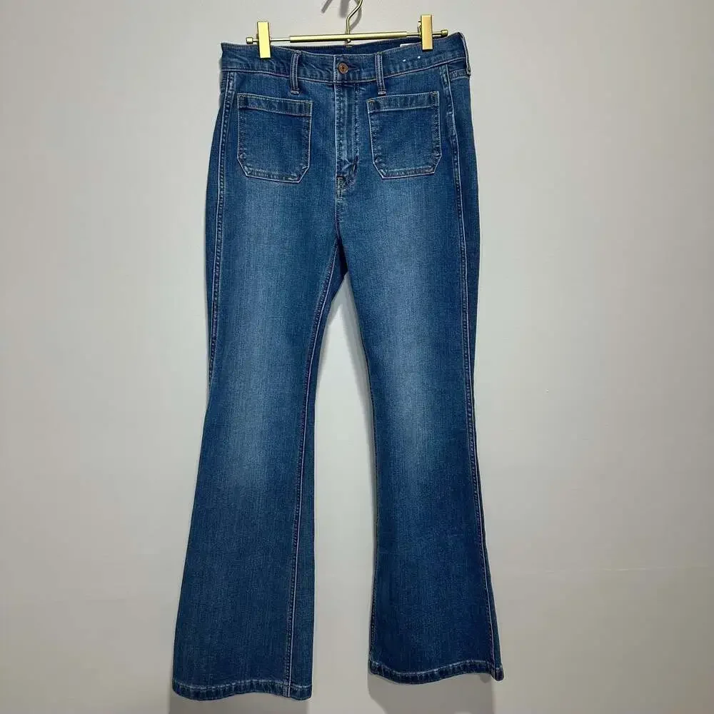 GAP High Rise '70s Flare Jeans, Sz 28/6R - Picture 6 of 10